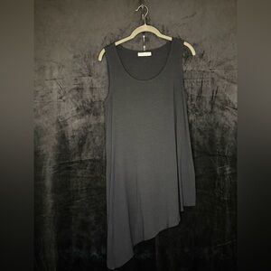 bryn Walker Charcoal Asymmetrical Dress/Tunic Top